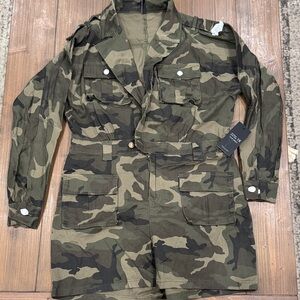 Camouflage Military Style Jumpsuit
